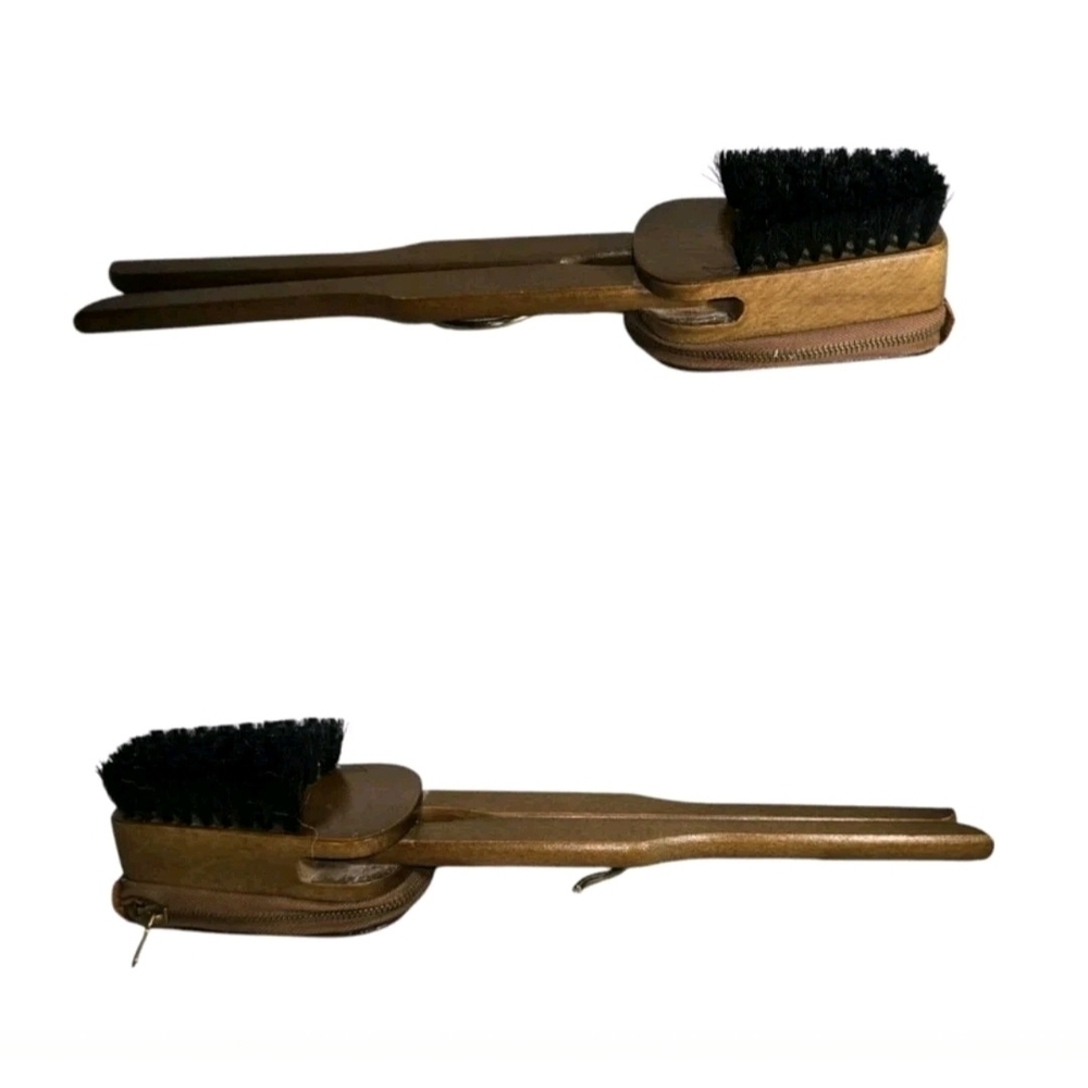 Antique German Kronenberg Solingen Razor - Flodable Wooden Hanger & Accessories - Picture 10 of 12